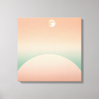 Halve manen en bogen van pastel – minimalistische canvas afdruk