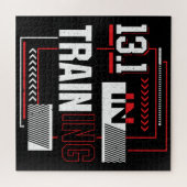 Halve marathon 13.1 in de Abstracte Runner van de Legpuzzel (Horizontaal)