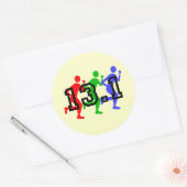 Halve marathon loopt ronde sticker (Envelop)