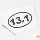 Halve Marathon Ovaal Decal Ovale Sticker (Envelop)