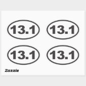 Halve Marathon Ovaal Decal Ovale Sticker (Vel)