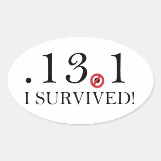 Halve Marathon Spoof Sticker (Voorkant)