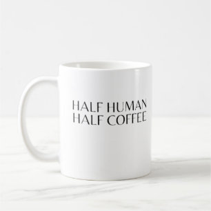 Halve menselijke halve koffie koffiemok