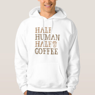 Halve menselijke koffie hoodie