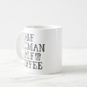 Halve menselijke koffie koffiemok (Voorkant links)