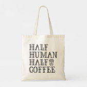 Halve menselijke koffie tote bag (Achterkant)