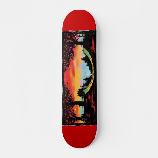 Halve pijp & zonnekarton skateboard (Voorkant)