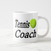 halve tekst van Tennis Coach Extra Grote Beker (Rechts)