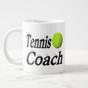 halve tekst van Tennis Coach Extra Grote Beker