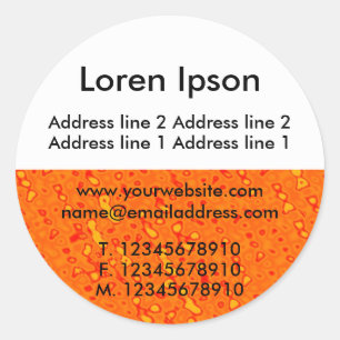 Halve Textuur en Wit 01 Bedrijfs/Profiel Ronde Sticker