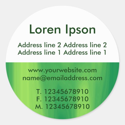 Halve Textuur en Wit 07 Bedrijfs/Profiel Ronde Sticker (Voorkant)