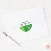 Halve Textuur en Wit 07 Bedrijfs/Profiel Ronde Sticker (Envelop)