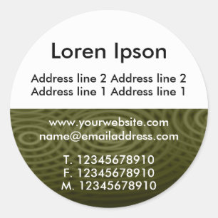 Halve Textuur en Witte 11 Zaken/Profiel Ronde Sticker