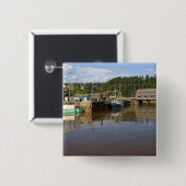 Halve tij in de baai van Fundy op St. Martins, New Vierkante Button 5,1 Cm (Voorkant /achterkant)