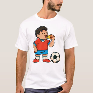 Halve tijd Snack - Grappige voetbalpizza T-shirt