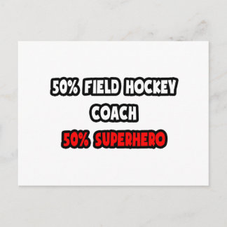 Halve veld hockey coach ... Halve superheld Briefkaart