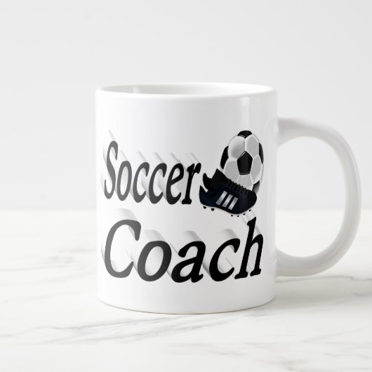 halve voetbal coach extra grote beker (Rechts)