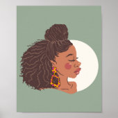 Halve vrouw half maan poster (Voorkant)