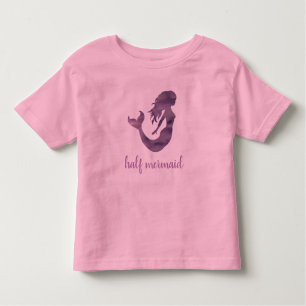 Halve Zeemeermin Paarse Roze Kinder Shirts