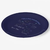 Halve zeemijlen papieren bordje (Gekanteld)