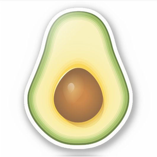 Halved Avocado Sticker (Voorkant)