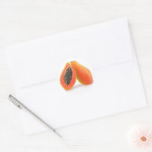 Halved papaya ronde sticker (Envelop)