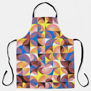 Halverwege de eeuw cirkels, strepen,  tegels schort