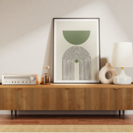 Halverwege de eeuw minimale boogbalans poster