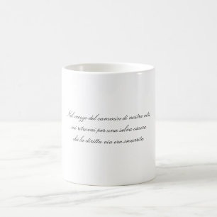 Halverwege de reis van ons leven koffiemok