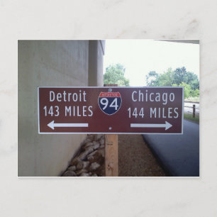 Halverwege Point, Detroit Chicago. Briefkaart