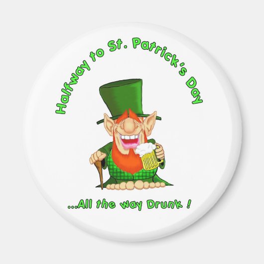 Halverwege St Patrick's Day Magneet (Voorkant)