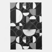 Halves zwart grijs theedoek (Verticaal)