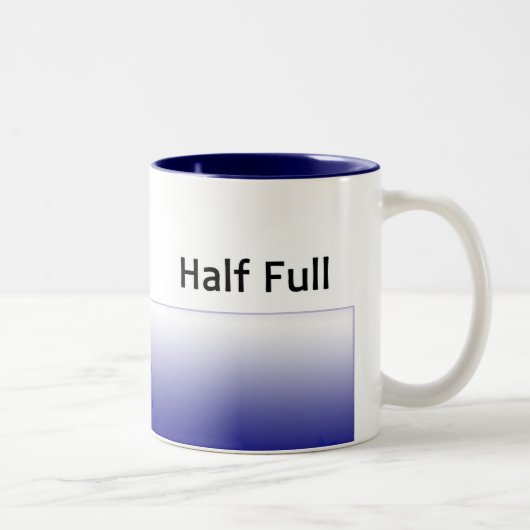 halveVolledig-rt, halveVolledige lft Tweekleurige Koffiemok (Rechts)