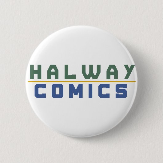 Halway Comics goud Ronde Button 5,7 Cm (Voorkant)