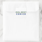 Halway Comics goud Vierkante Sticker (Tas)