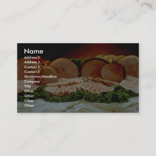 Ham, afkomstig van het trekken van een varken of v visitekaartje