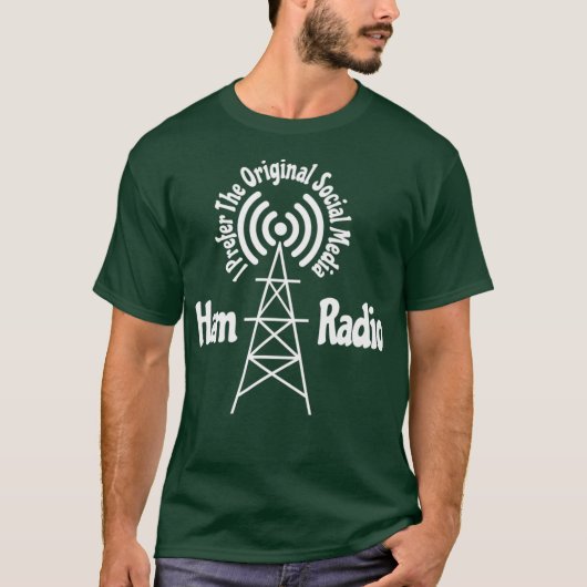 Ham CB Radio Gift Prefer Original Social Media T-shirt (Voorkant)