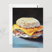 Ham, Egg en Cheese English Muffin Briefkaart (Voorkant / Achterkant)