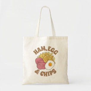 Ham Egg en Chips British Cuisine Pub Food Cooking Tote Bag