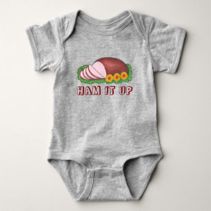 HAM IT UP Holiday Ham Pineappel Kerstmis Romper