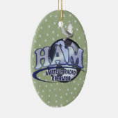 HAM LOGO BLUE AMATEUR RADIOOPERATOR KERAMISCH ORNAMENT (Rechts)