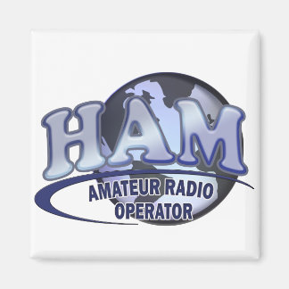 HAM LOGO BLUE AMATEUR RADIOOPERATOR MAGNEET
