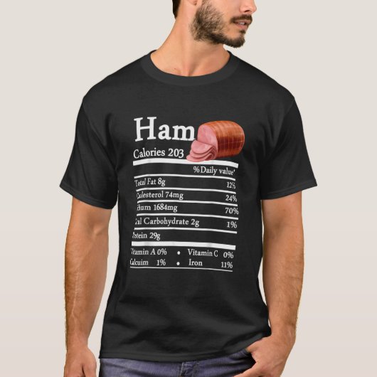 Ham Nutrition Thanksgiving kerstkostuum T-shirt (Voorkant)