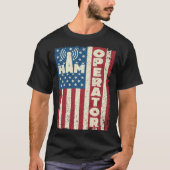 Ham Operator US Flag -Amerika Radio 1 T-shirt (Voorkant)