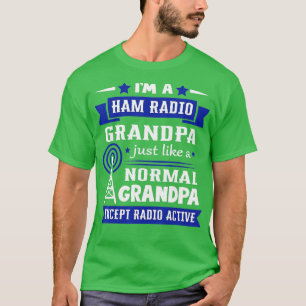 Ham-radio als een normale opa-amateurradio t-shirt
