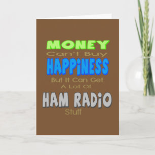 Ham Radio Argent Bonne Carte d'Anniversaire