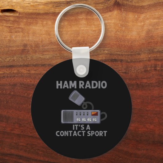 Ham Radio Art voor Mannen Vrouwen Amateur Radio Op Sleutelhanger (Voorkant)