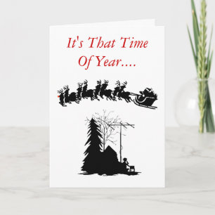Ham Radio Christmas Kaart - Silhouette Ver. 1