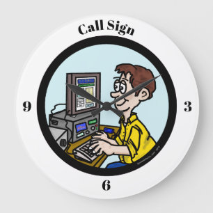 Ham Radio Digital Mode Operator Wall-klok Grote Klok