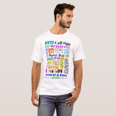 Ham Radio Digital Word Collage T-shirt (Voorkant volledig)